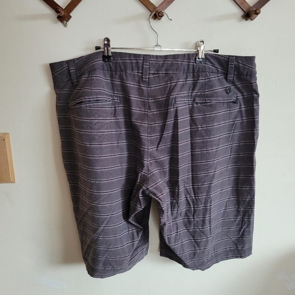 Hang ten board shorts black gray stripe pockets men's 40 - Picture 5 of 8